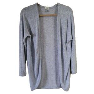 Old Navy Cardigan Womens M (8) Light Blue Lightweight Open Front Boho Coastal